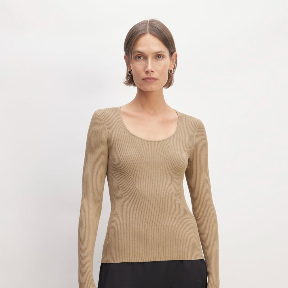 Everlane Ribbed Scoop-Neck Sweater
